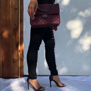 Maroon Faux Leather Crossbody bag